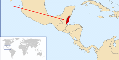 Belize Location in Central America : Licensed from Wikimedia Commons user Vardion (http://commons.wikimedia.org/wiki/User:Vardion)